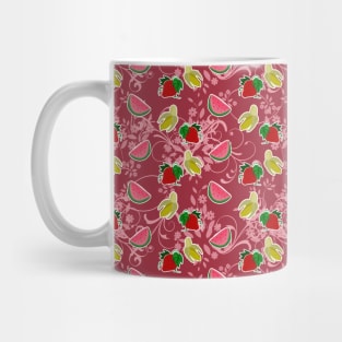 Strawberry Watermelon Banana Pattern Mug